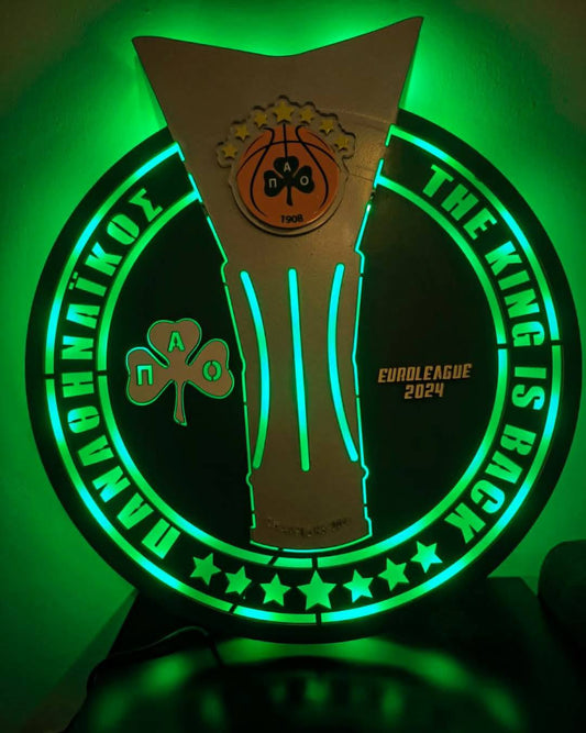 Φωτιστικό τοίχου με φωτισμό led Παναθηναϊκός!