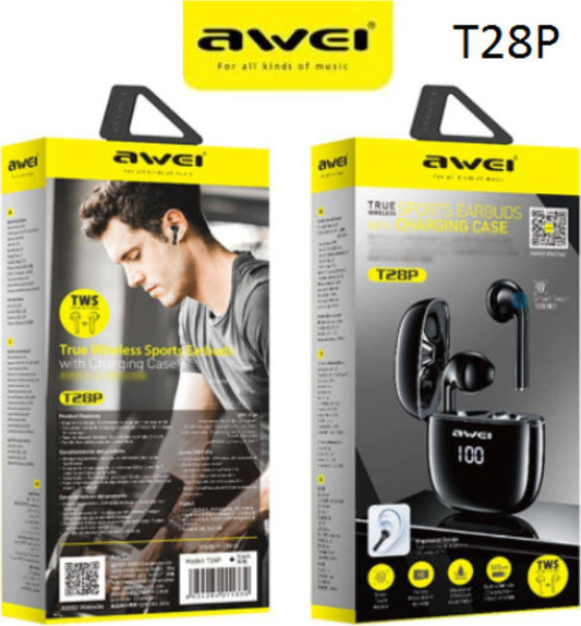 ΑΣΥΡΜΑΤΑ ΑΚΟΥΣΤΙΚΑ BLUETOOTH ΜΕ ΘΗΚΗ ΦΟΡΤΙΣΗΣ - T28P - AWEI