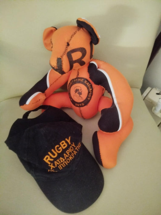 Αθλητικό Teddy από Φανέλα Rugby | Χειροποίητο Αναμνηστικό Ομάδας.